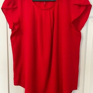 Red sleeveless dress top